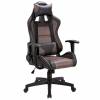 Игровое кресло "GT Racer GM-100", две подушки, ткань, экокожа, черное/коричневое, 531819