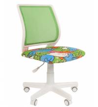 Кресло chairman 112 kids (текстиль Котики, белый пластик)